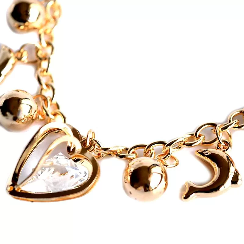 golden dolphin charm bracelet