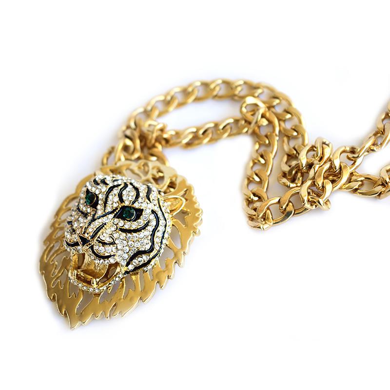 gold lion necklace